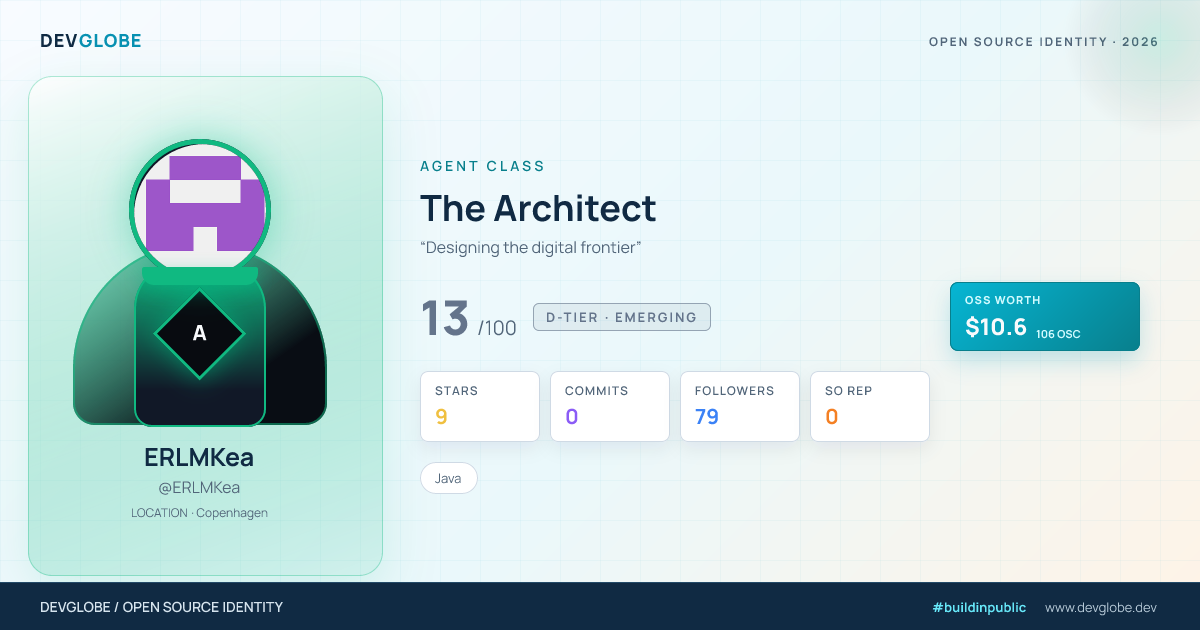 Developer card for @ERLMKea