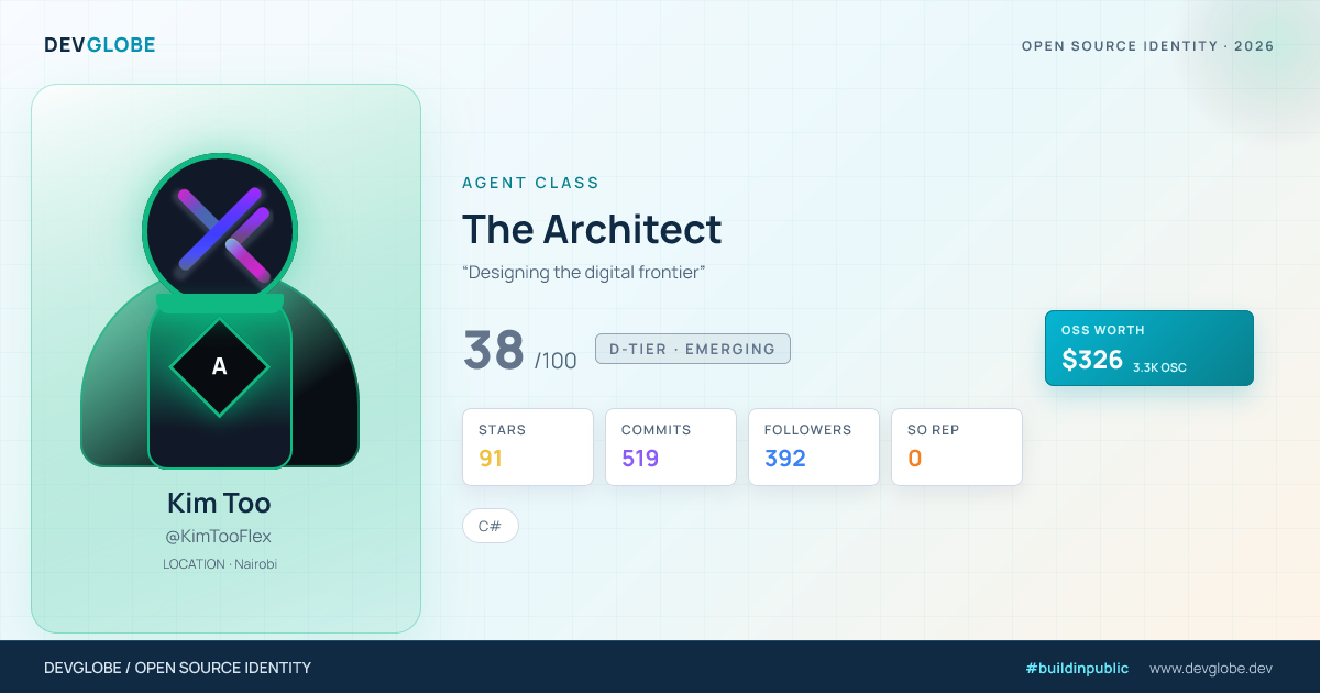 Developer card for @KimTooFlex