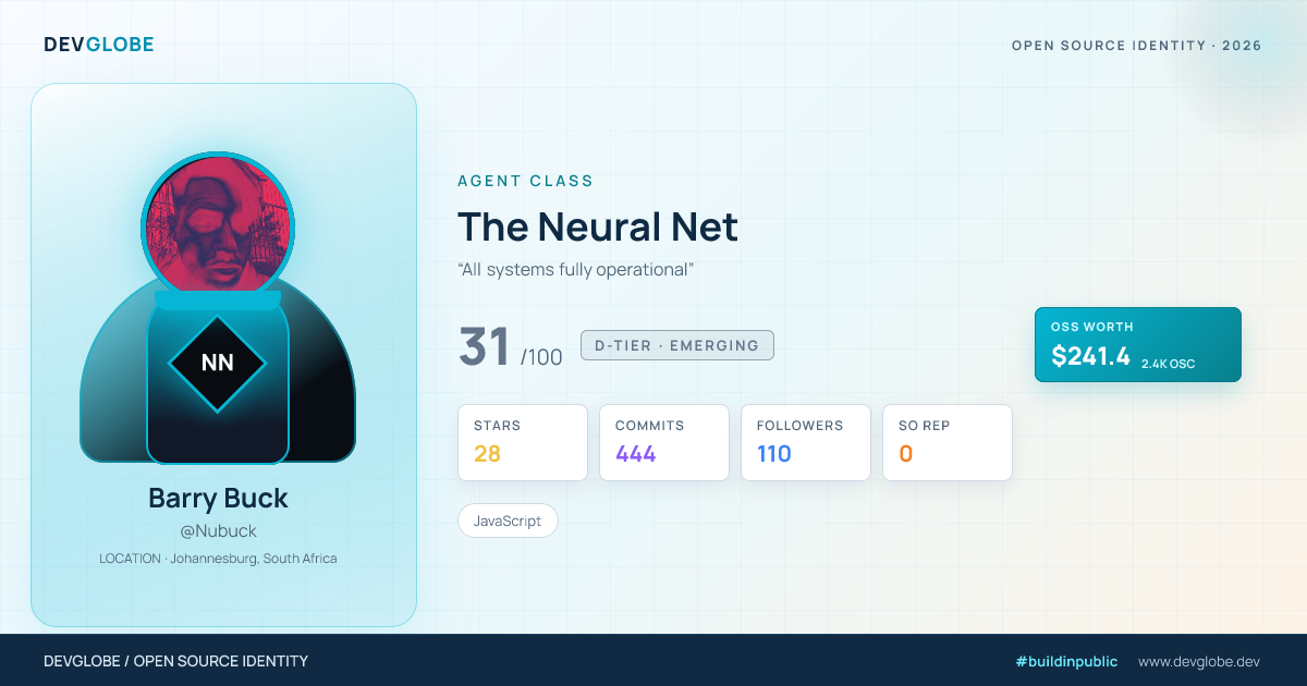 Developer card for @Nubuck