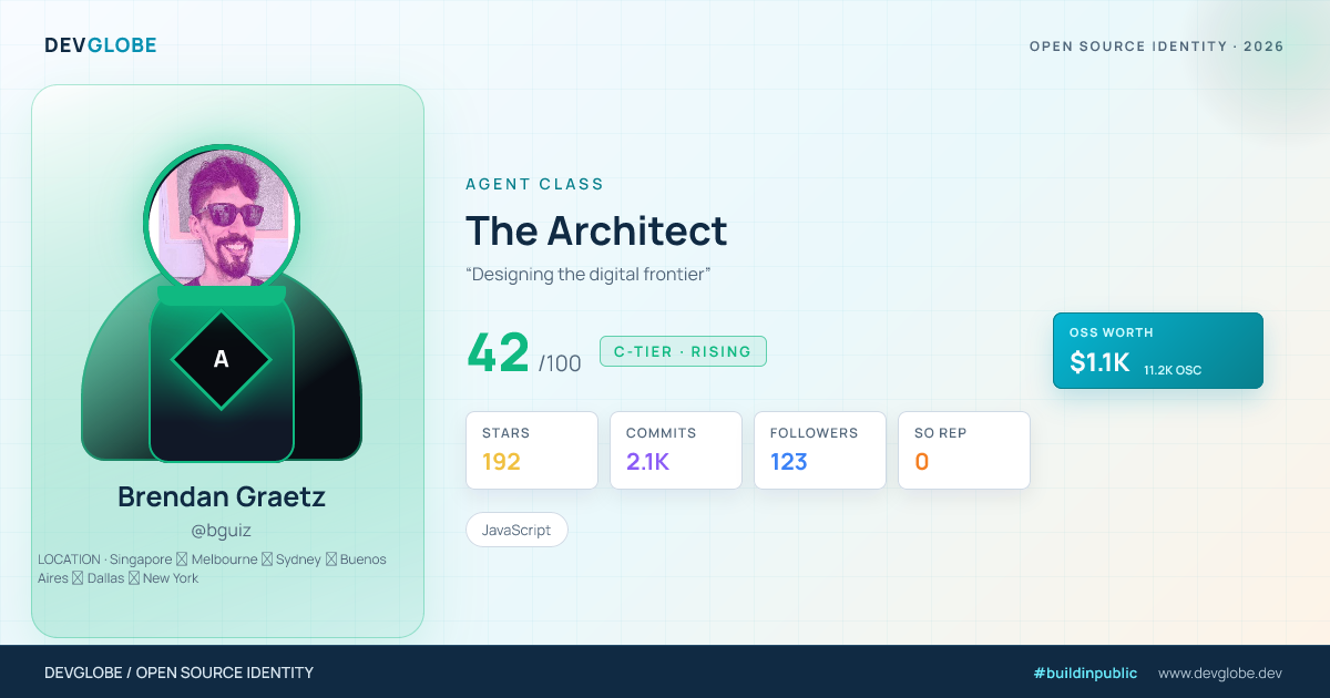 Developer card for @bguiz
