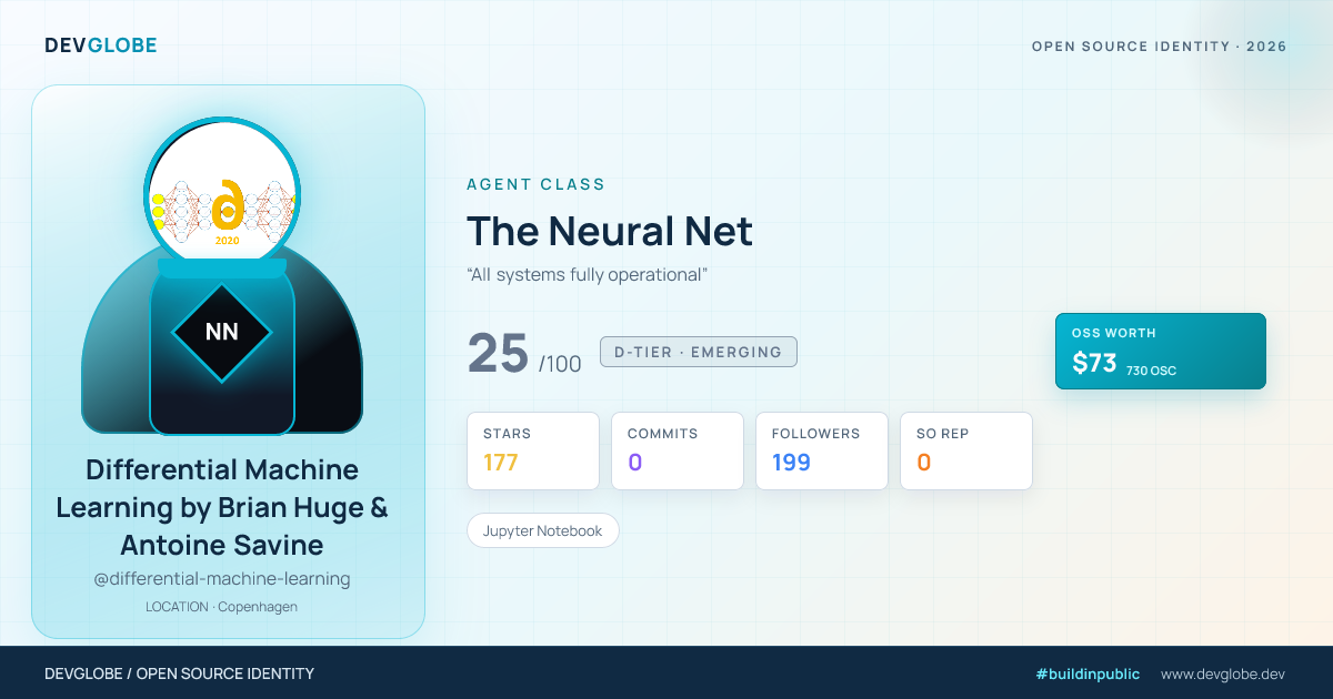 Developer card for @differential-machine-learning