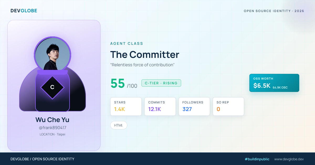 Developer card for @frank890417