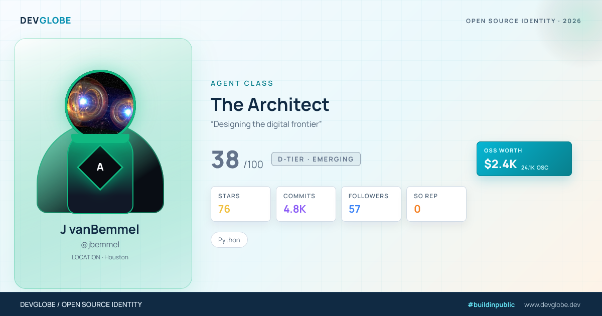Developer card for @jbemmel