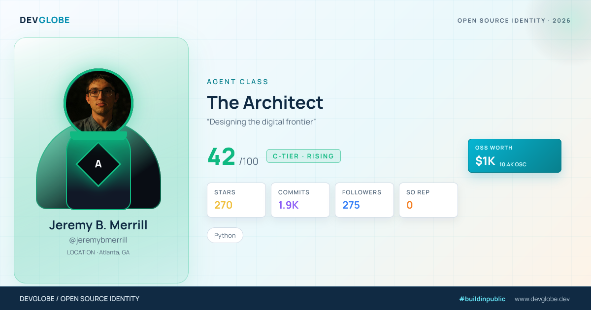 Developer card for @jeremybmerrill