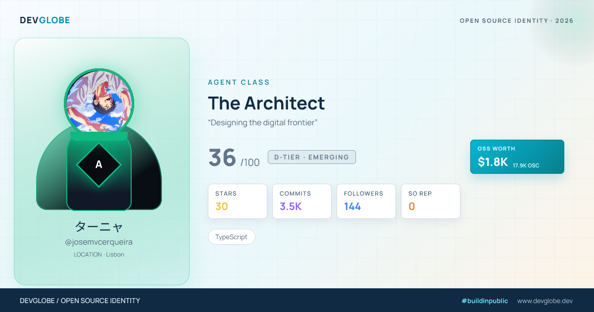 Developer card for @josemvcerqueira