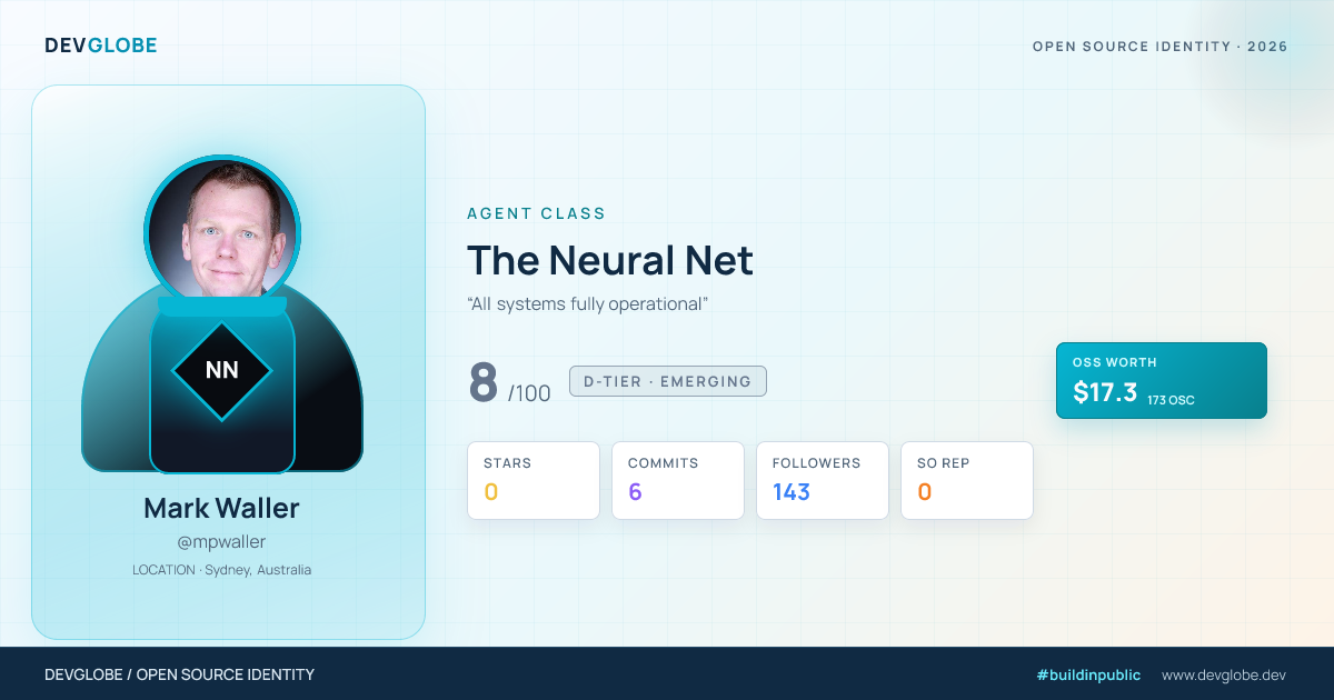 Developer card for @mpwaller