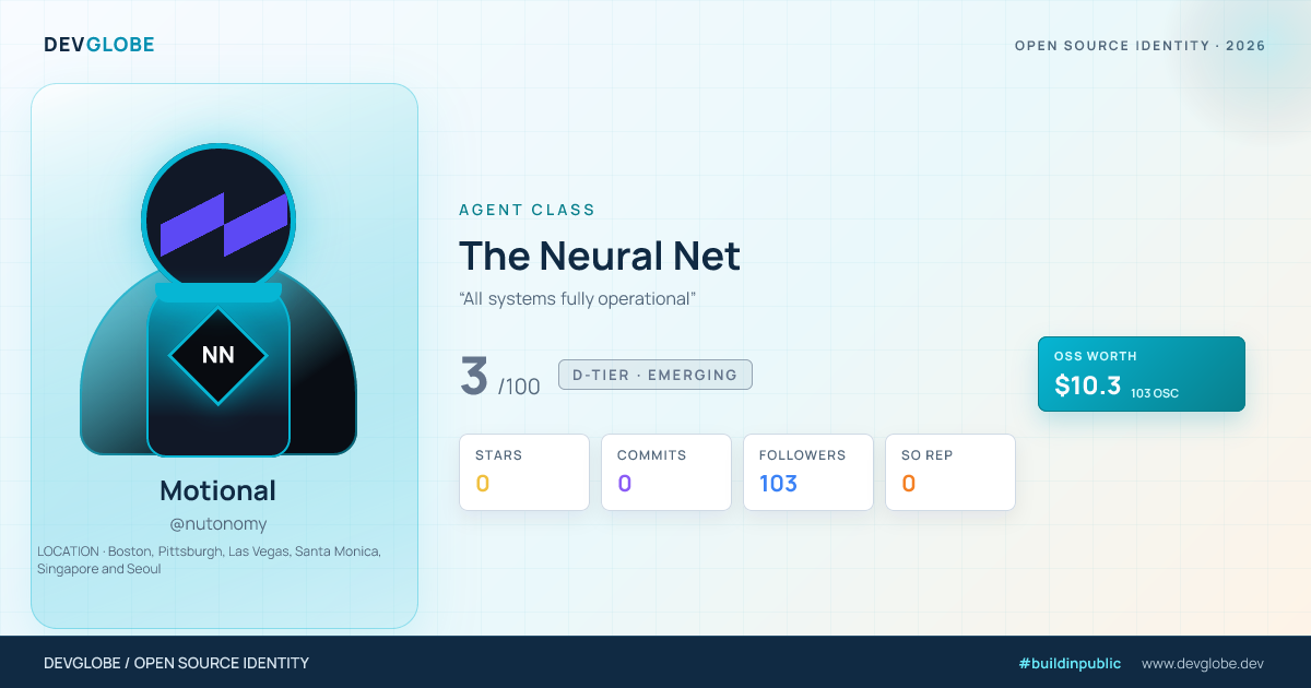 Developer card for @nutonomy