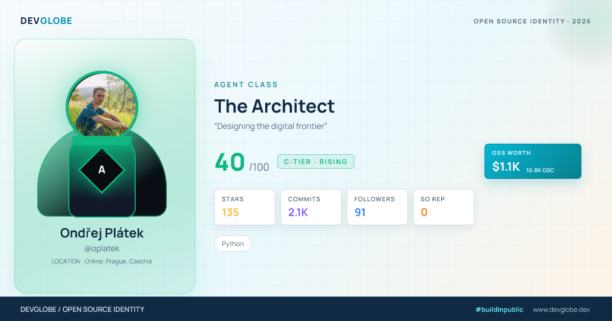 Developer card for @oplatek