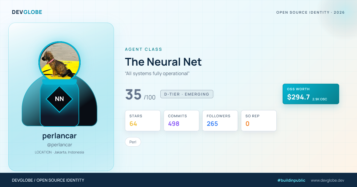 Developer card for @perlancar