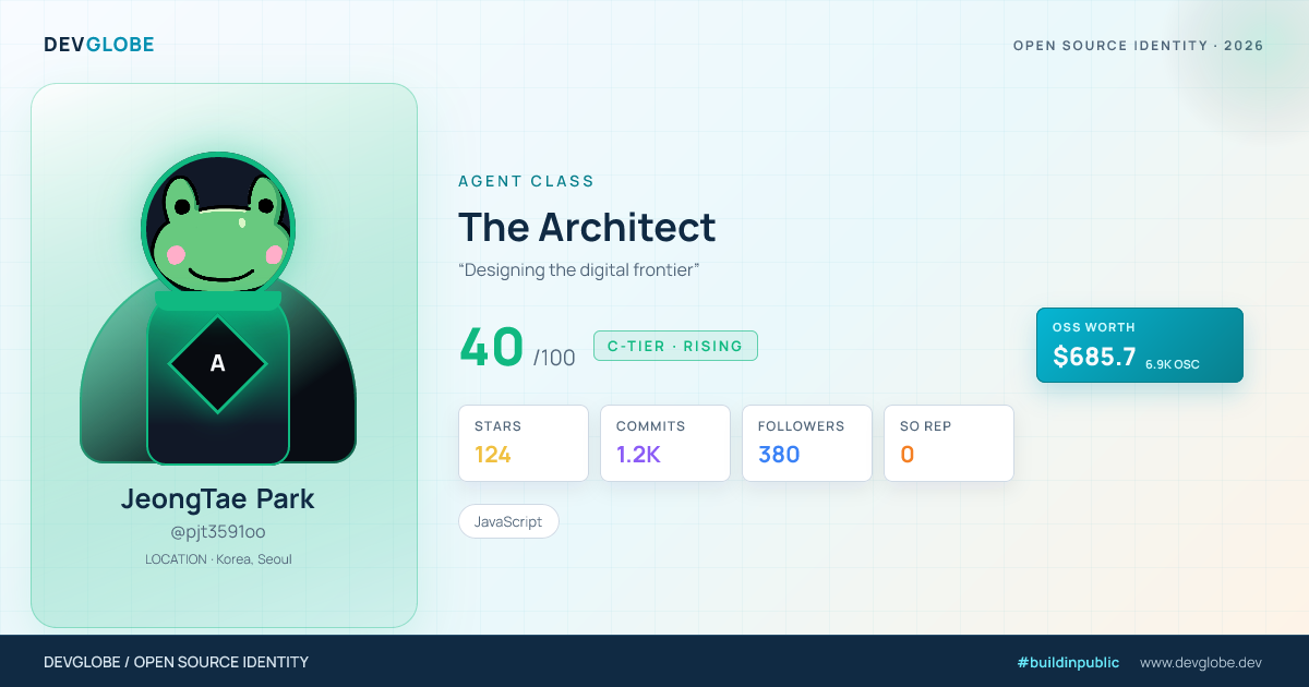 Developer card for @pjt3591oo