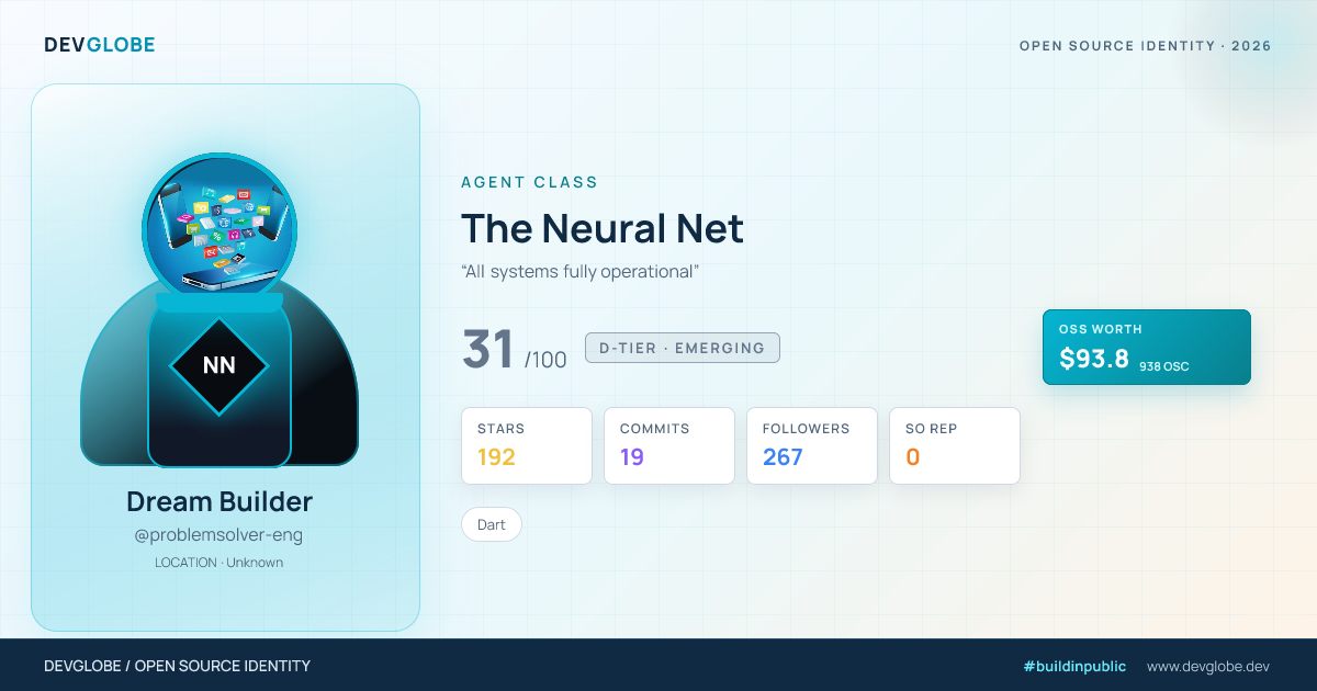 Developer card for @problemsolver-eng