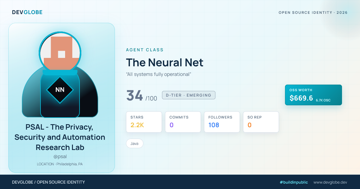 Developer card for @psal