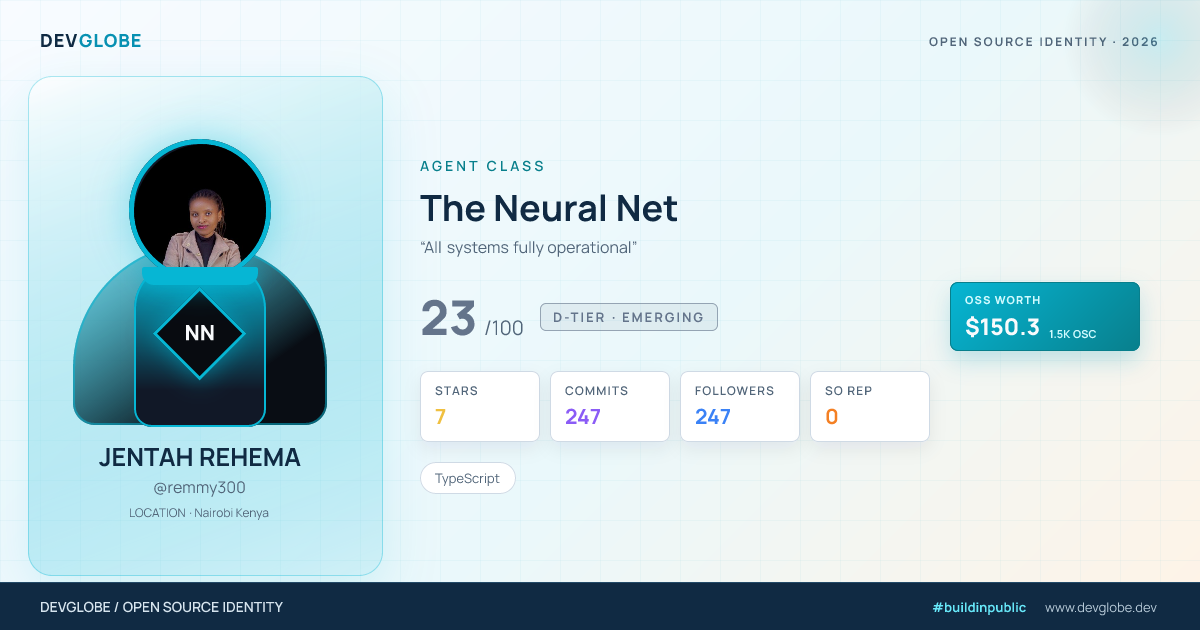 Developer card for @remmy300