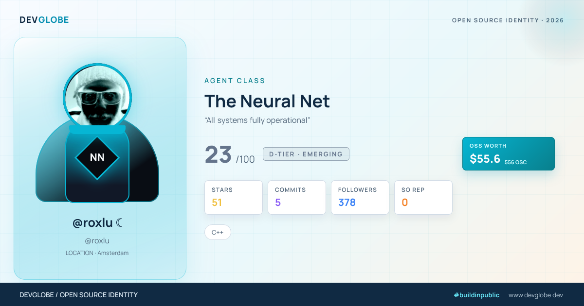 Developer card for @roxlu