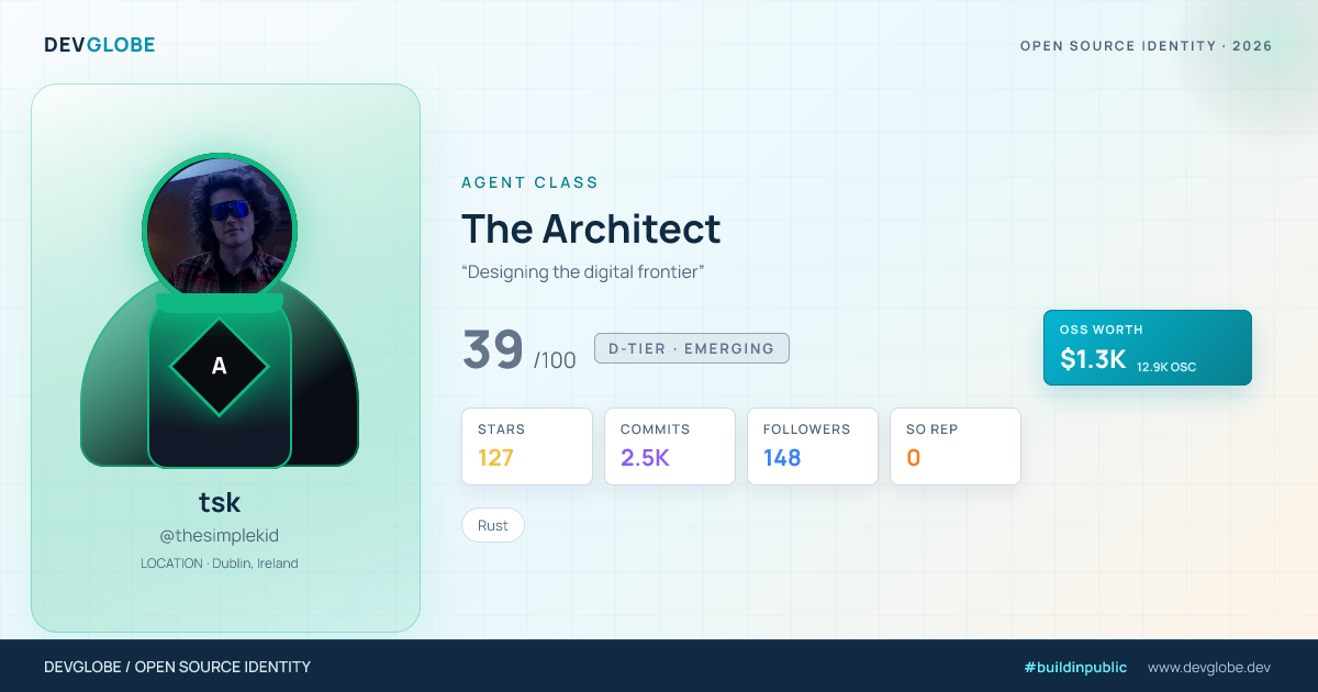 Developer card for @thesimplekid