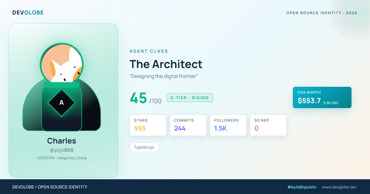 Developer card for @ycjcl868